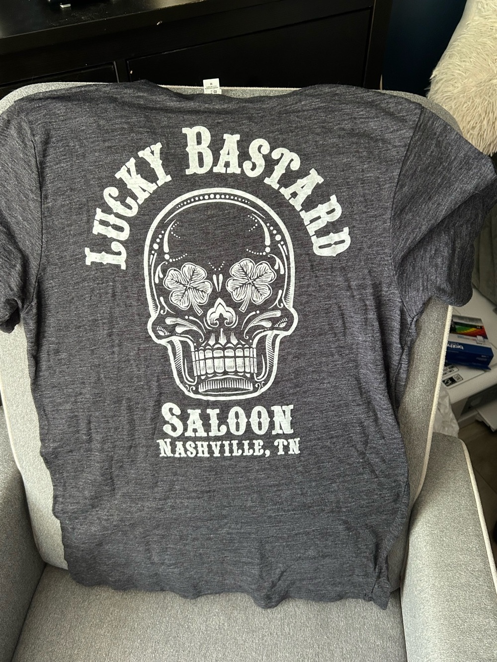 Bella Canvas Heather Charcoal V-Neck Tee